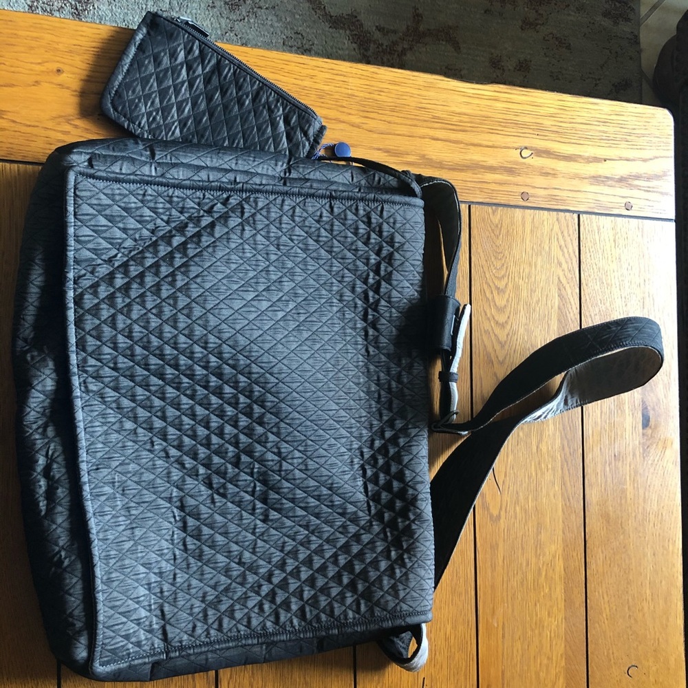 Never used Burberry Woven messenger bag taupe
